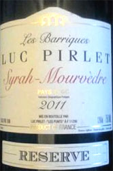 Luc Pirlet Reserve Syrah Mourvedre 2011